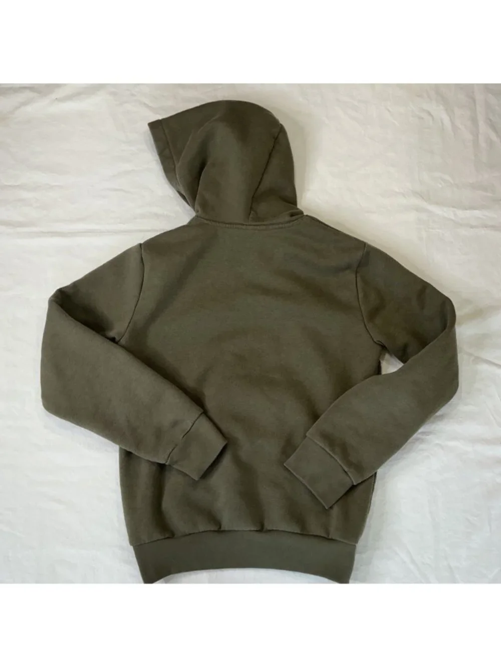 Adidas Boys Olive Green Hoodie Jogger M (10/12) Essential Small Logo Fleece Set